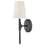 Hinkley Beaumont 16 1/4" High Black Finish Traditional Wall Sconce