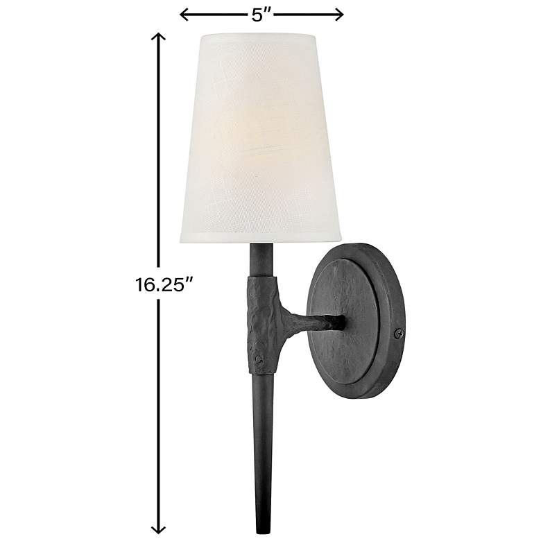 Image 3 Hinkley Beaumont 16 1/4" High Black Finish Traditional Wall Sconce more views