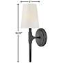 3_Hinkley Beaumont 16 1/4" High Black Finish Traditional Wall Sconce more views