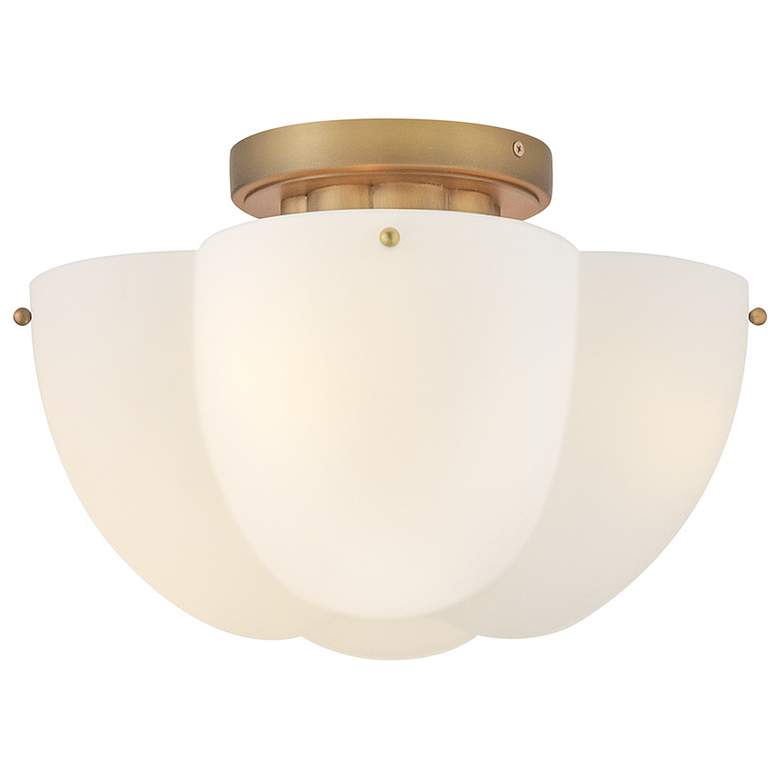 Image 5 Hinkley Becca 14" Wide Heritage Brass Ceiling Light more views