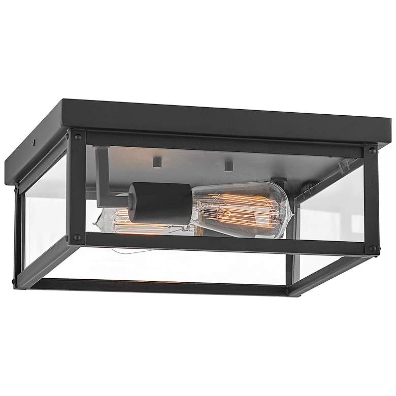 Image 2 Hinkley Beckham 12" Wide Black Outdoor Ceiling Light