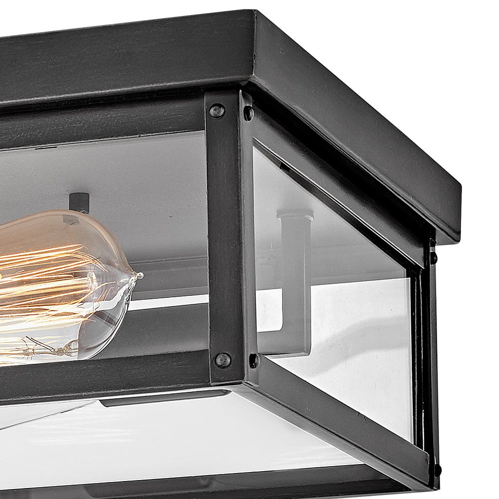 Image 7 Hinkley Beckham 12" Wide Black Outdoor Ceiling Light more views