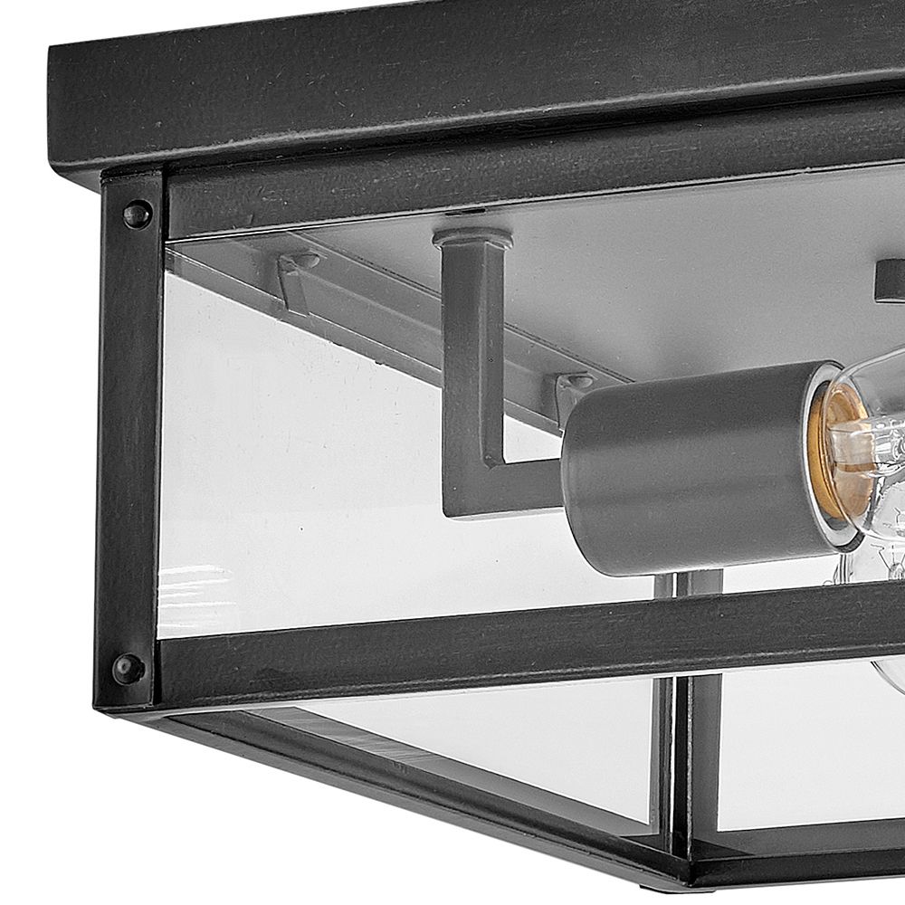 Hinkley Beckham 12" Wide Black Outdoor Ceiling Light