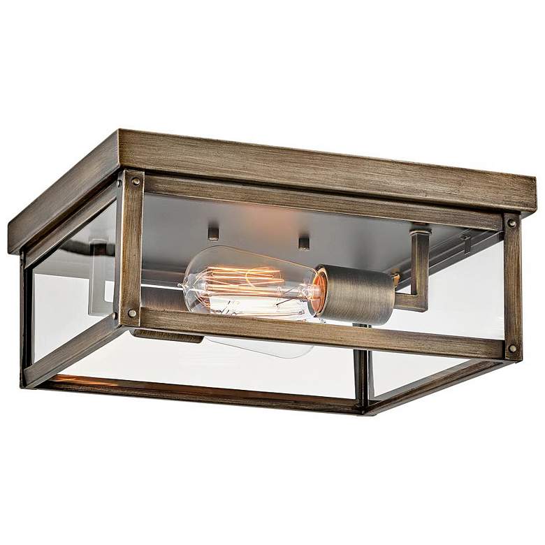 Image 1 Hinkley Beckham 12"W Burnished Bronze Outdoor Ceiling Light