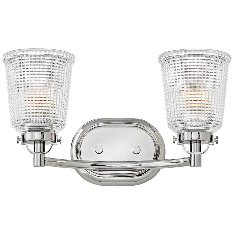 Image 1 Hinkley Bennett 8 3/4 inchH Polished Nickel 2-Light Wall Sconce