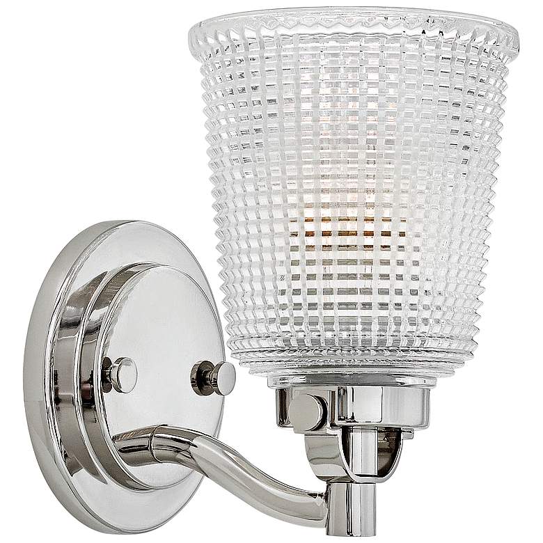 Image 1 Hinkley Bennett 9" High Polished Nickel Wall Sconce