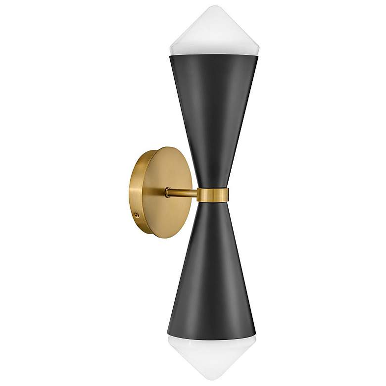 Image 1 Hinkley Betty 22" High Black 2-Light Wall Sconce