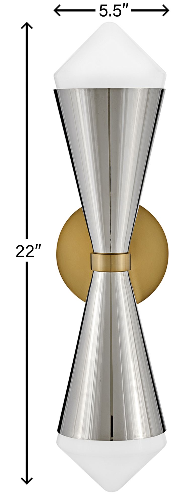 Hinkley Betty 22" High Polished Nickel 2-Light Wall Sconce