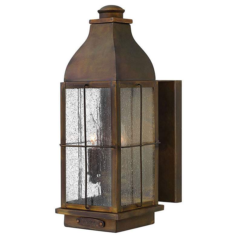 Image 1 Hinkley Bingham 16 inch High Sienna Bronze Outdoor Wall Light Lantern