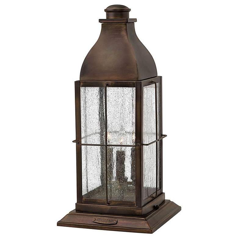 Image 1 Hinkley Bingham 21.25 inch HIgh 3-Light Sienna Bronze Outdoor Pier Light