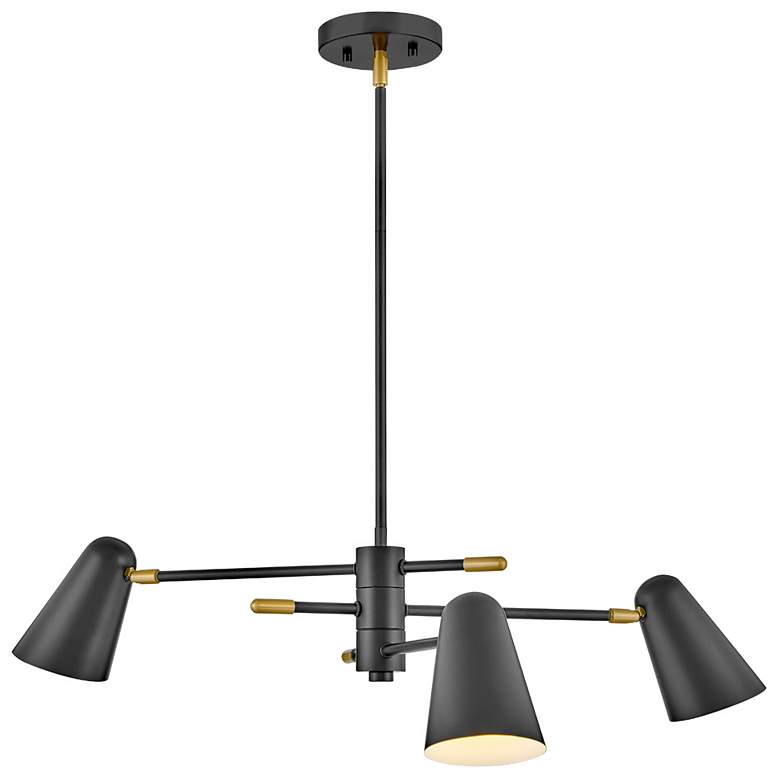 Image 2 Hinkley Birdie 30" Wide Black 3-Light Chandelier