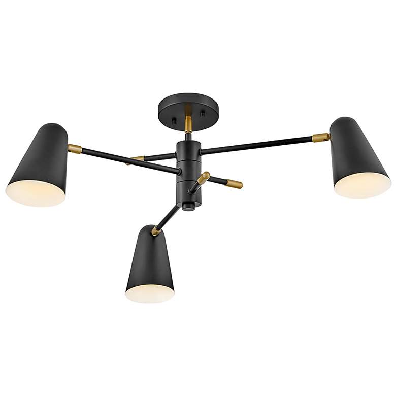 Image 3 Hinkley Birdie 30" Wide Black 3-Light Chandelier more views