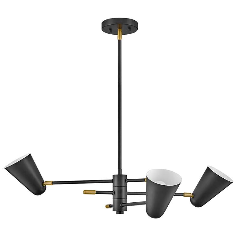 Image 6 Hinkley Birdie 30" Wide Black 3-Light Chandelier more views
