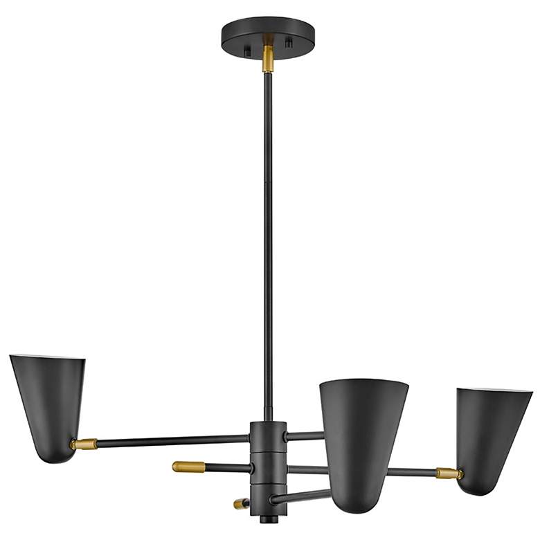 Image 7 Hinkley Birdie 30" Wide Black 3-Light Chandelier more views