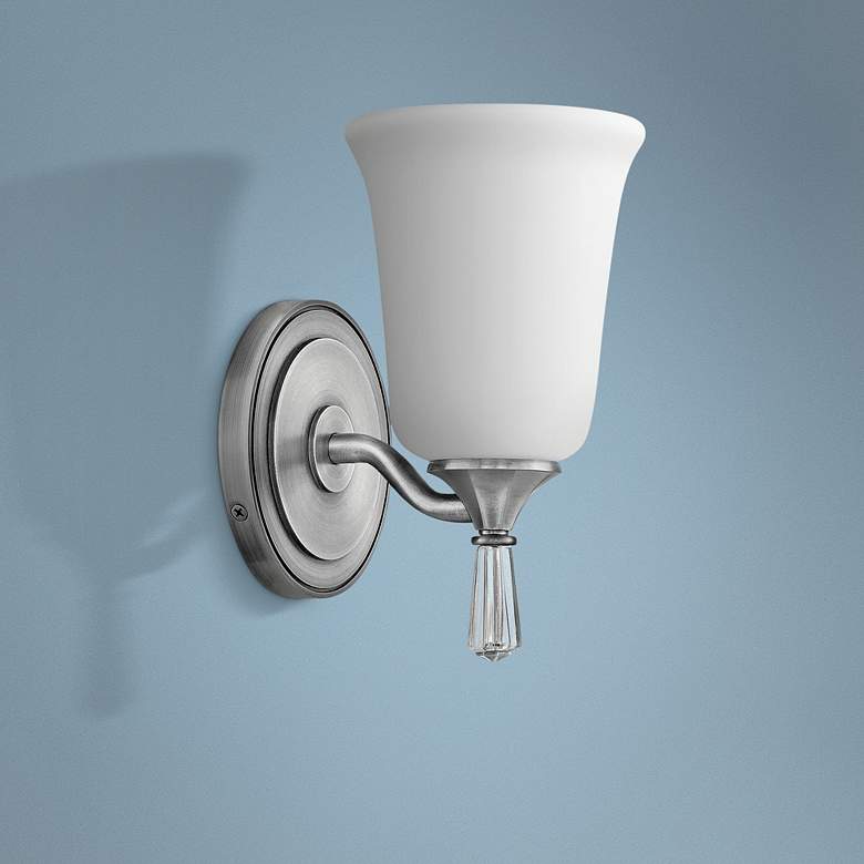 Image 1 Hinkley Blythe 8 3/4" High Antique Nickel Wall Sconce