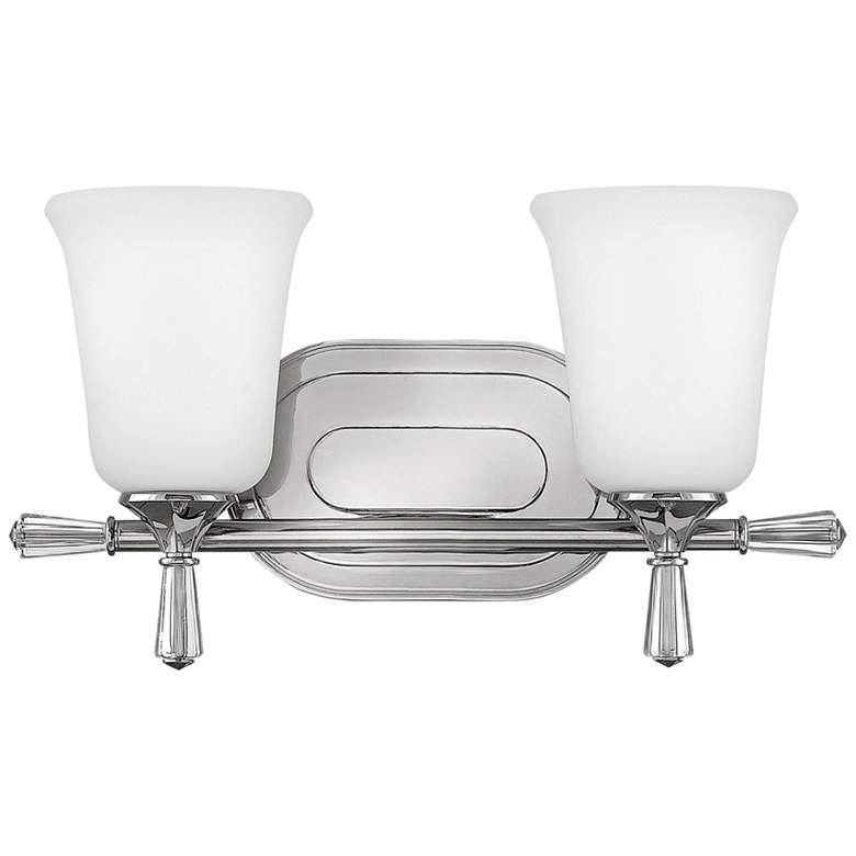 Image 1 Hinkley Blythe 8 3/4"H Polished Nickel 2-Light Wall Sconce