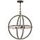 Hinkley Bodie 20" Wide Dark Cement 4-Light Orb Pendant Light