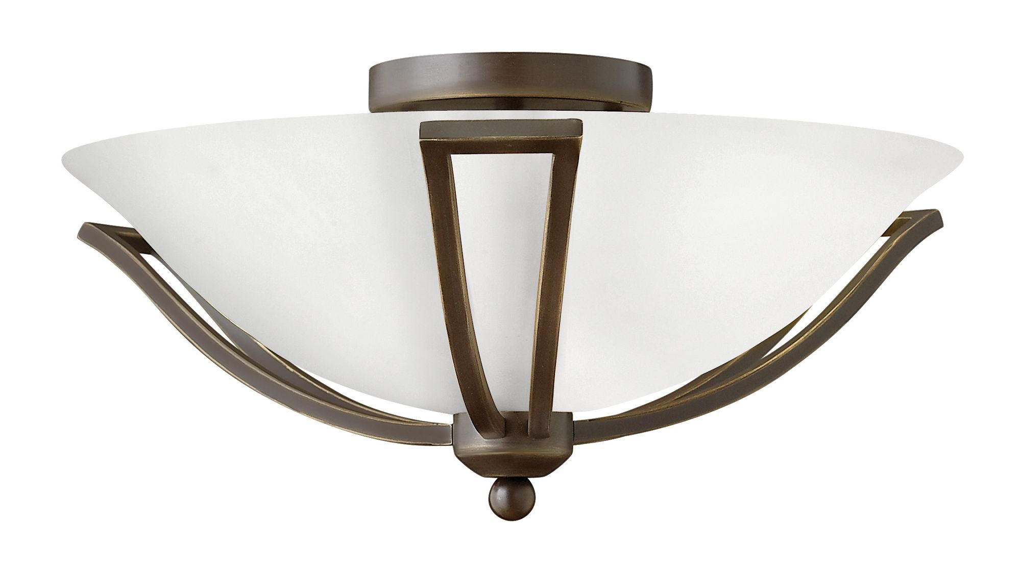 Image 3 Hinkley Bolla 16 3/4" High Olde Bronze Opal Ceiling Light more views