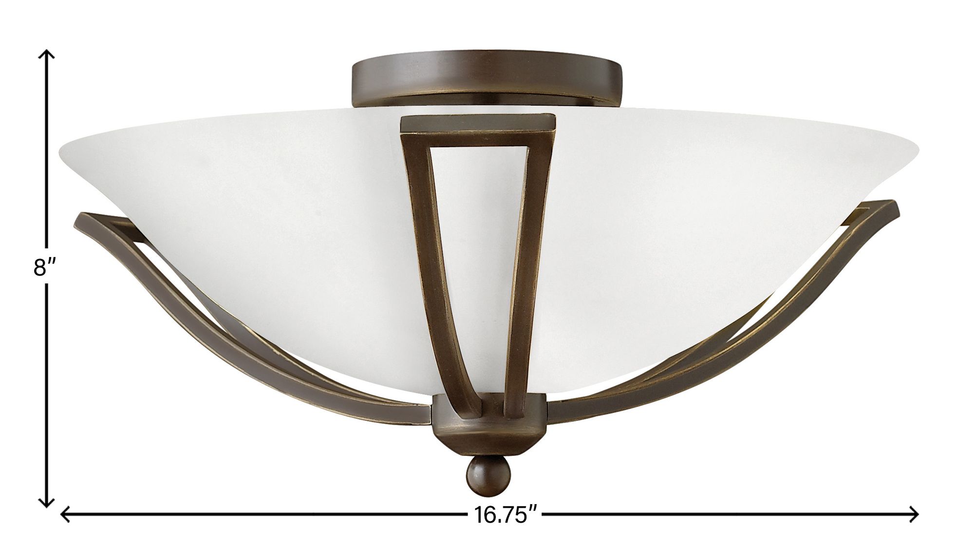 Image 6 Hinkley Bolla 16 3/4" High Olde Bronze Opal Ceiling Light more views