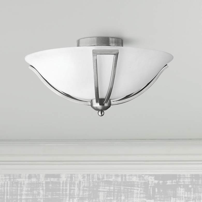 Image 1 Hinkley Bolla 16 3/4" Wide Brushed Nickel Ceiling Light