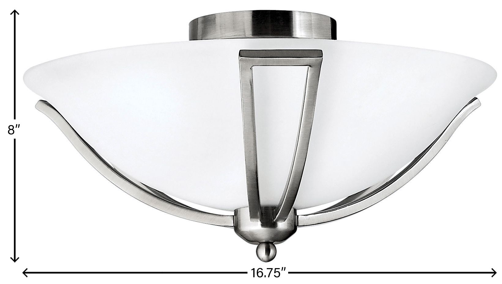 Image 6 Hinkley Bolla 16 3/4" Wide Brushed Nickel Ceiling Light more views