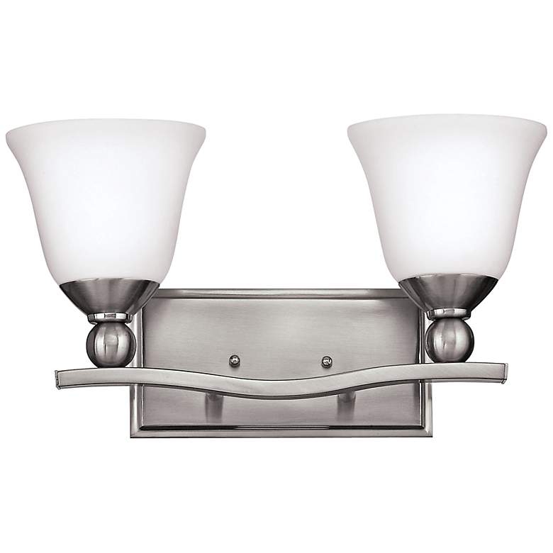 Image 1 Hinkley Bolla 16" Wide Brushed Nickel 2-Light Bathroom Light