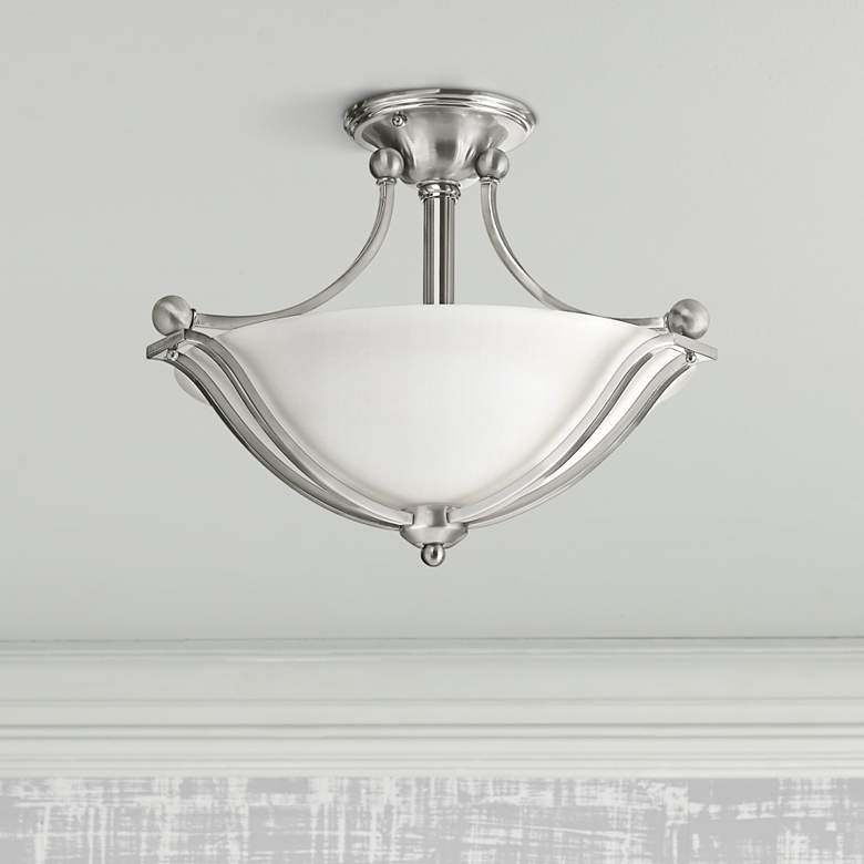 Image 1 Hinkley Bolla 19 1/4 inch Wide Brushed Nickel Ceiling Light
