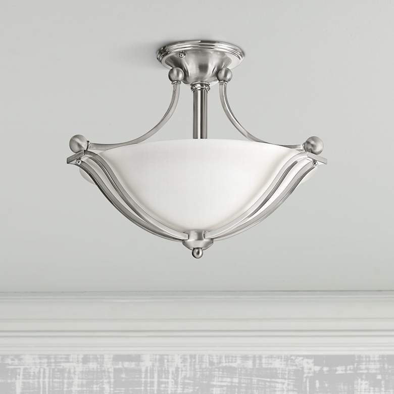 Image 1 Hinkley Bolla 19 1/4" Wide Brushed Nickel Ceiling Light
