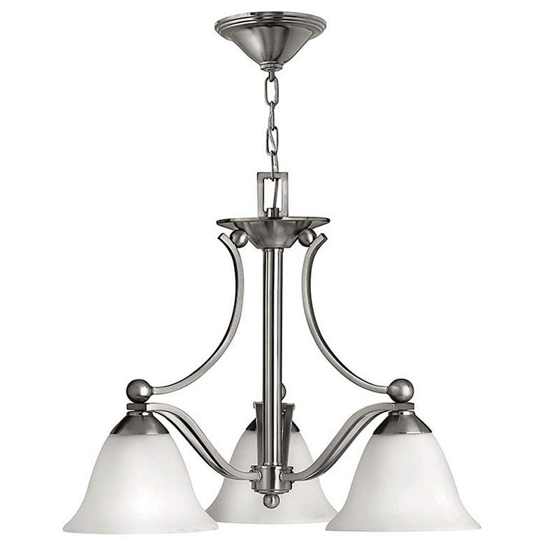 Image 1 Hinkley Bolla 22 1/2" Wide Brushed Nickel 3-Light Chandelier