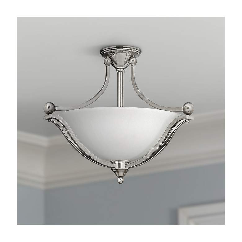 Image 1 Hinkley Bolla 23 1/4 inch Wide Brushed Nickel Ceiling Light