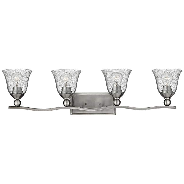 Image 1 Hinkley Bolla 35 3/4" Wide Brushed Nickel 4-Light Bath Light