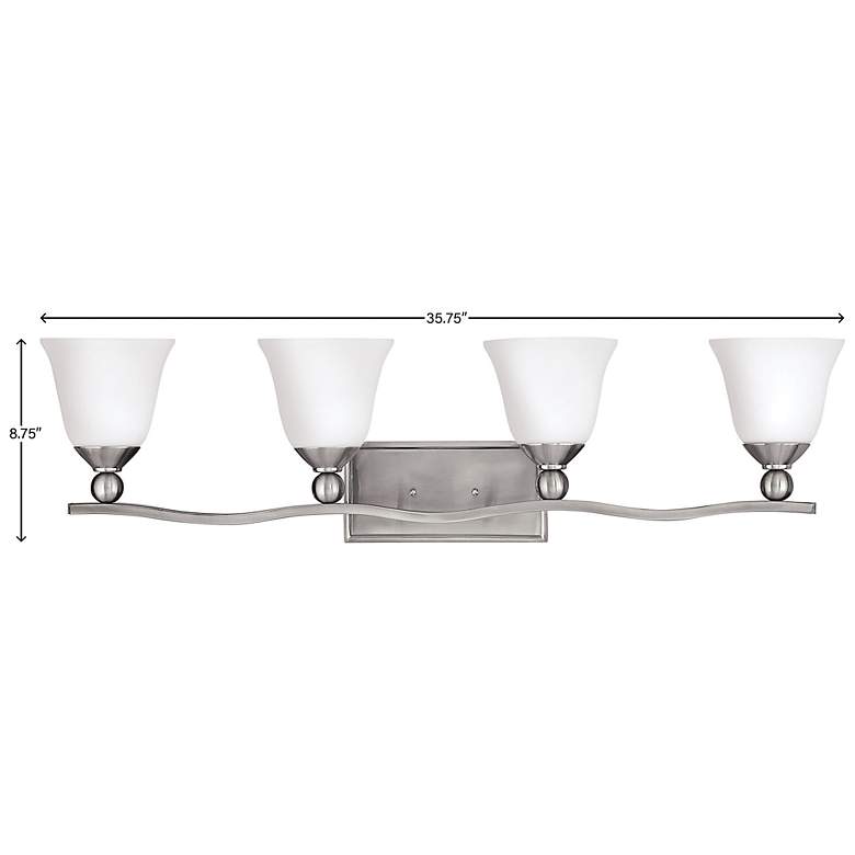 Image 5 Hinkley Bolla 35 3/4" Wide Brushed Nickel Bathroom Light more views