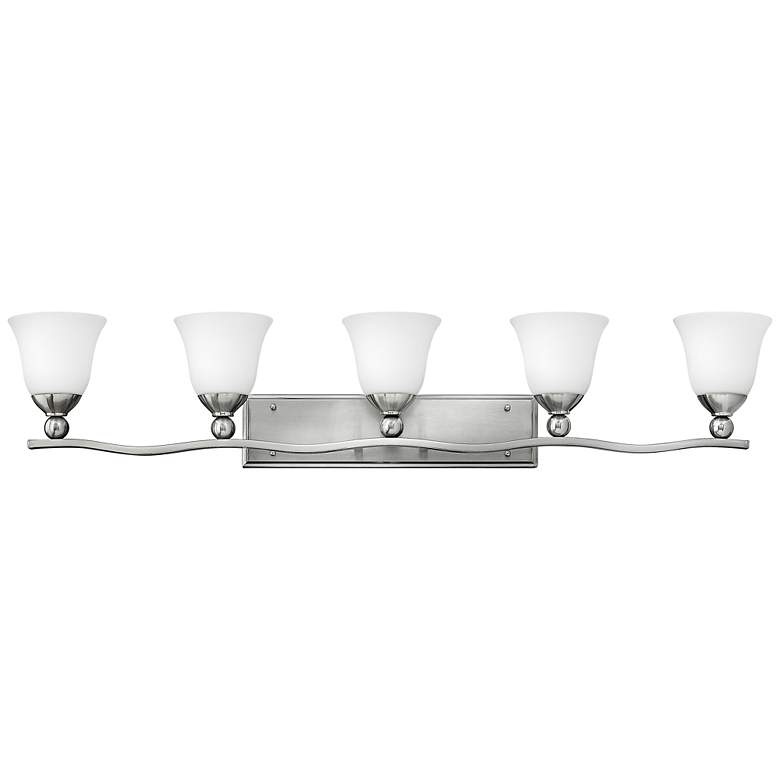 Image 1 Hinkley Bolla 45 3/4" Wide Brushed Nickel 5-Light Bath Light