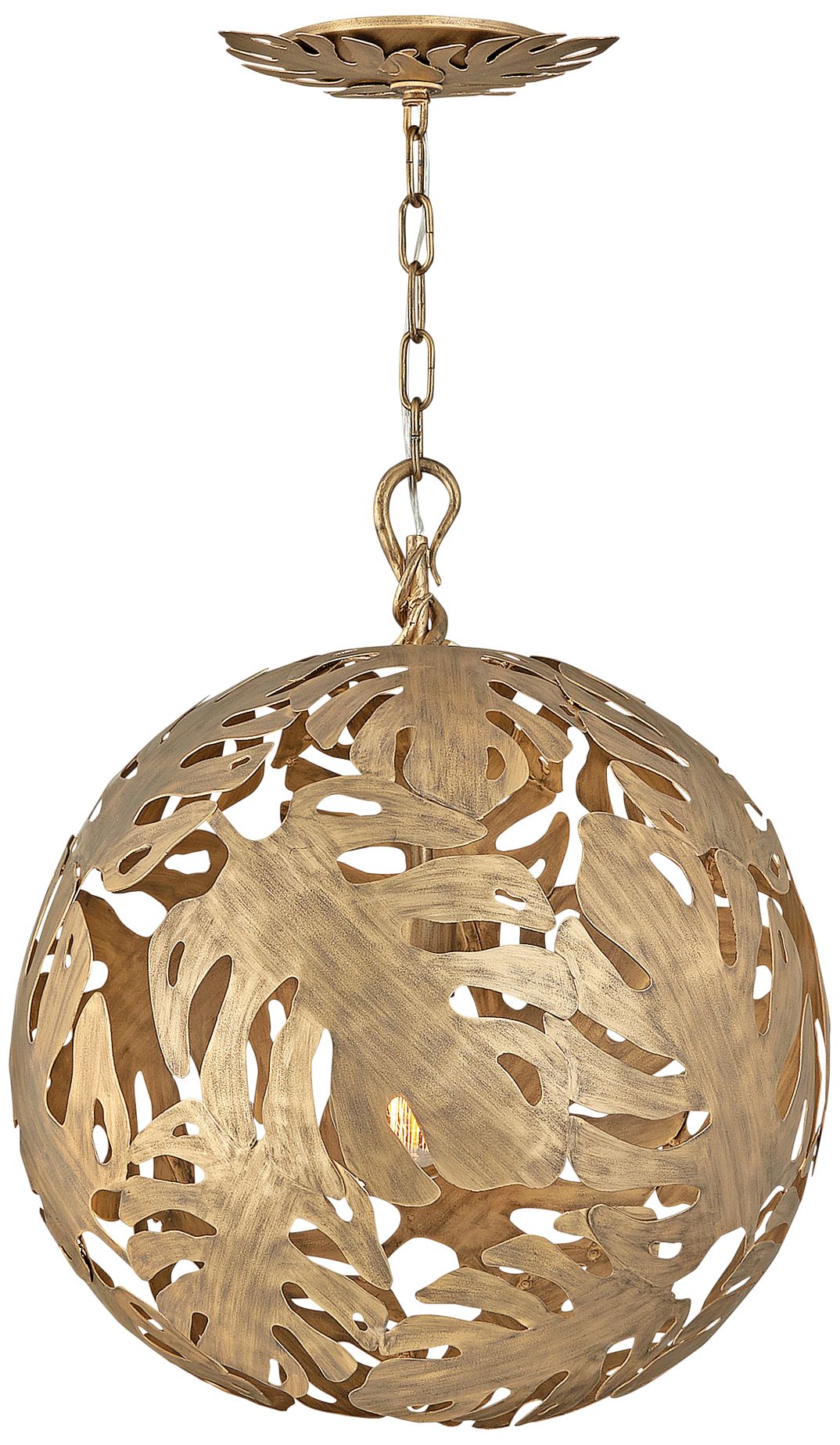 gold orb pendant light