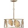 1_Hinkley Botanica 25" Wide Burnished Gold Drum Chandelier