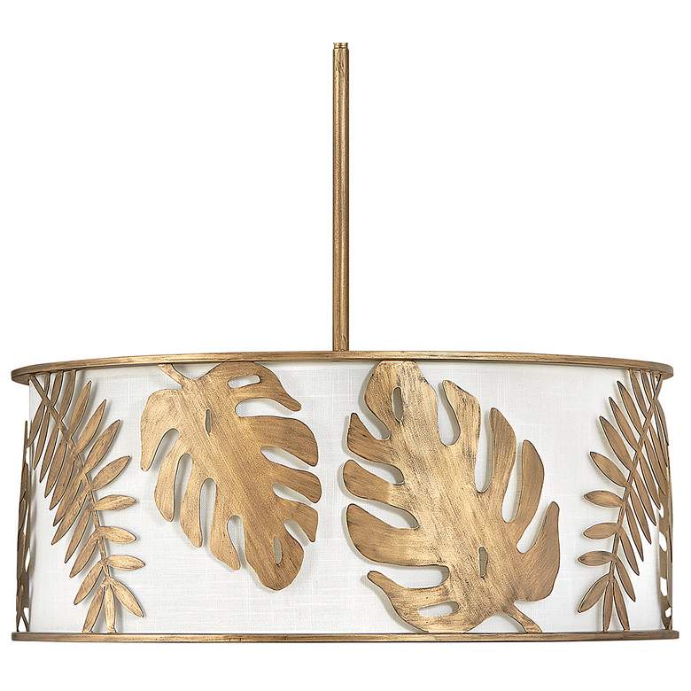Image 3 Hinkley Botanica 25" Wide Burnished Gold Drum Chandelier more views