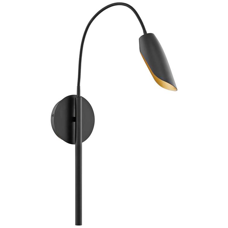 Image 1 Hinkley Bowery 32 1/2" High Black Steel LED Wall Sconce