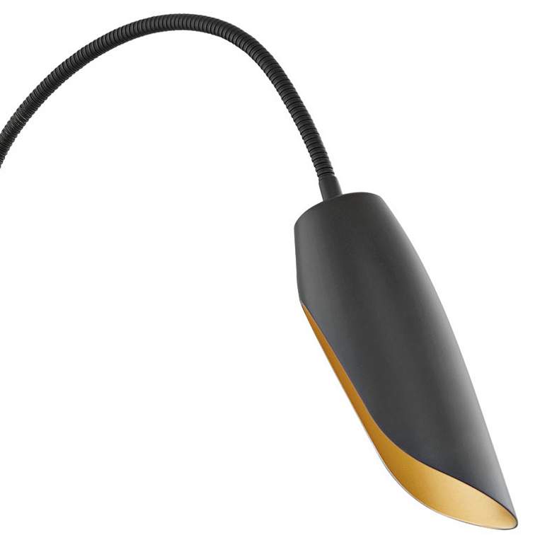 Image 2 Hinkley Bowery 32 1/2" High Black Steel LED Wall Sconce more views