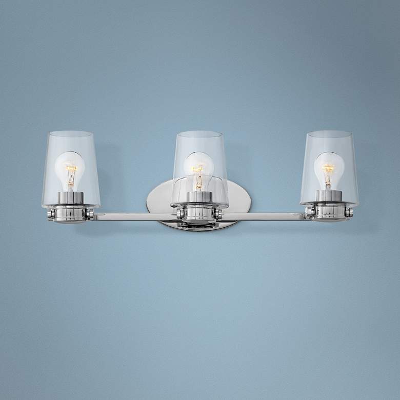 Image 1 Hinkley Branson 24 1/4" Wide Chrome 3-Light Bath Light