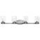 Hinkley Branson 34" Wide Brushed Nickel 4-Light Bath Light