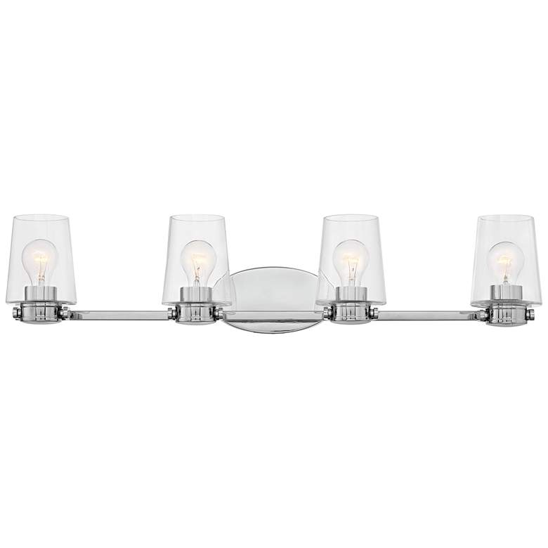 Image 1 Hinkley Branson 34" Wide Chrome 4-Light Bath Light