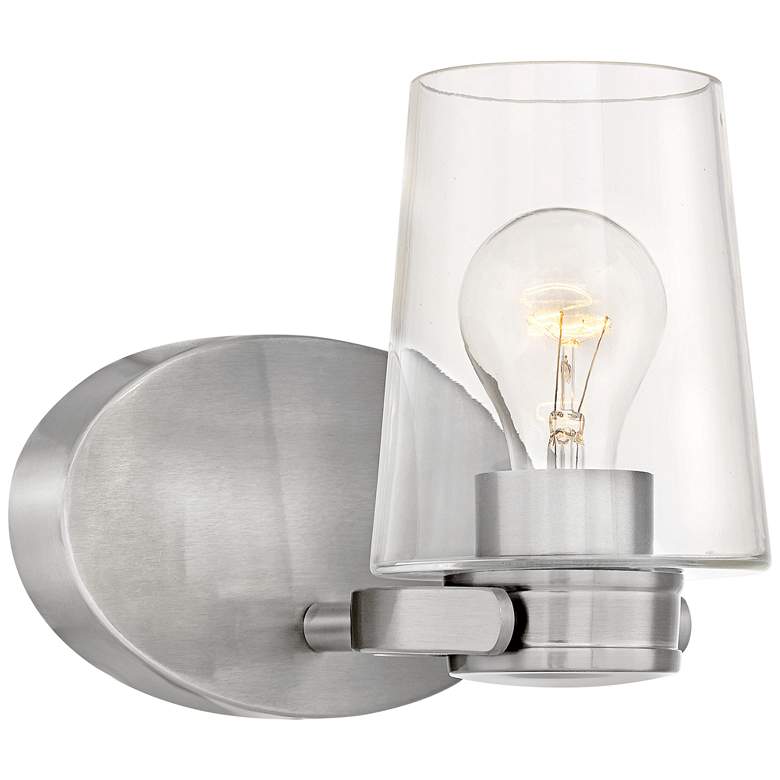 Image 1 Hinkley Branson 7 1/4" High Brushed Nickel Wall Sconce