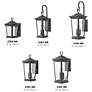 5_Hinkley Bromley 12" High Black Finish Small Outdoor Wall Lantern Light more views