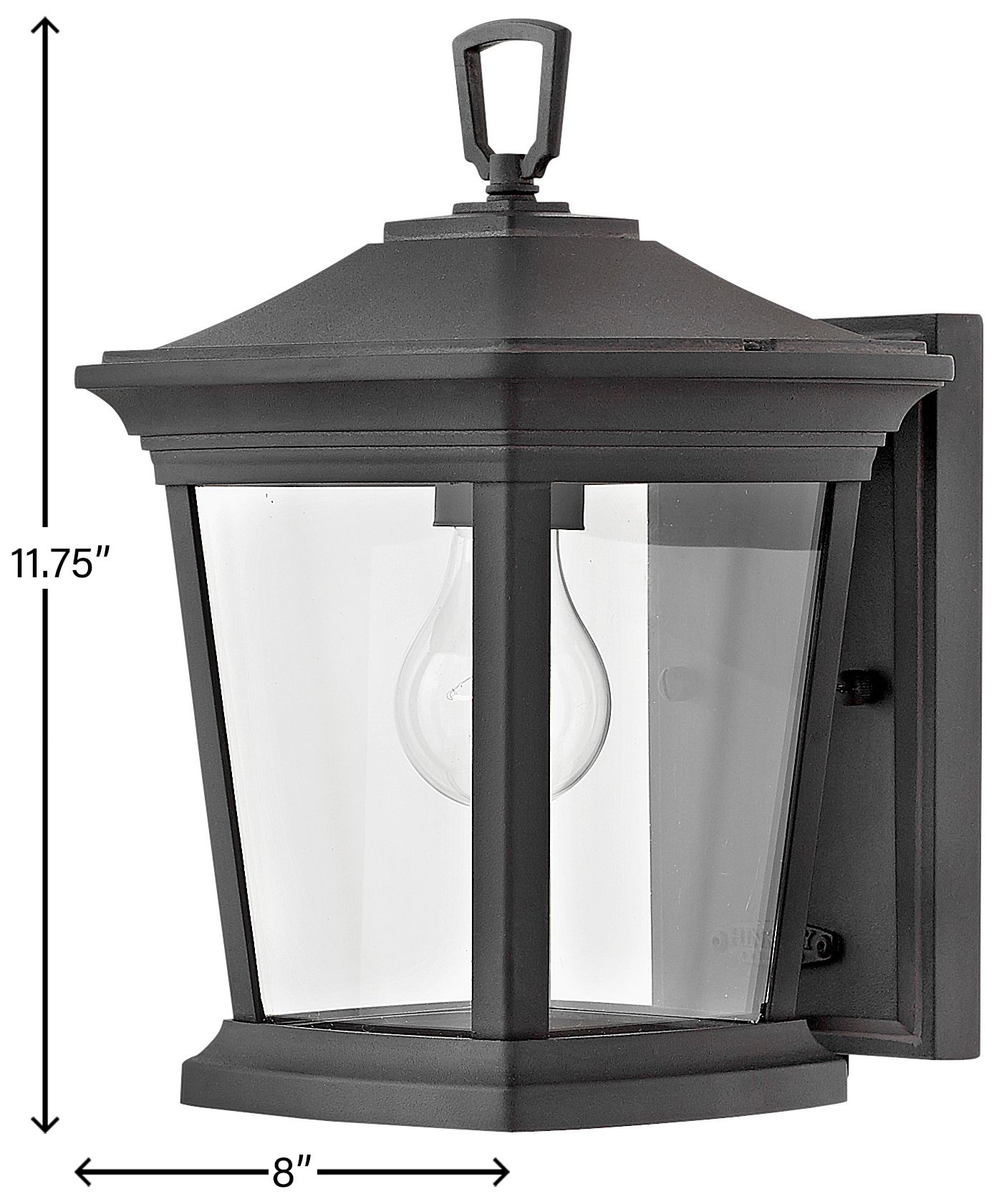 Hinkley Bromley 12" High Black Finish Small Outdoor Wall Lantern Light