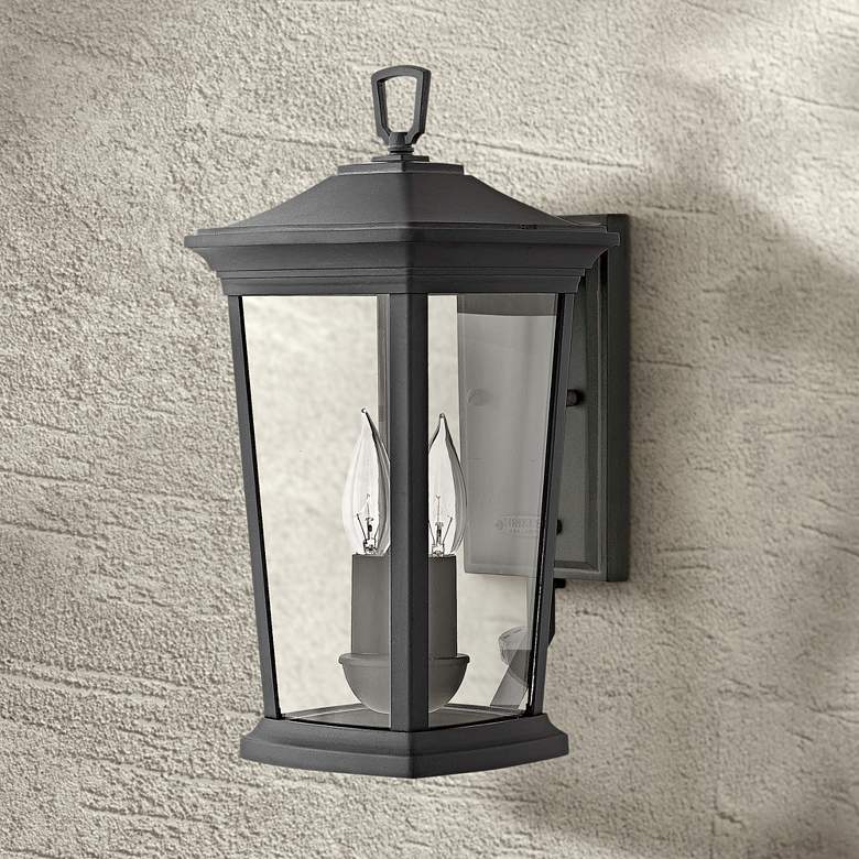 Image 1 Hinkley Bromley 15 1/2 inch High Museum Black Outdoor Wall Light