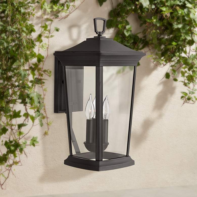Image 1 Hinkley Bromley 19 1/4 inch High Museum Black Outdoor Wall Light