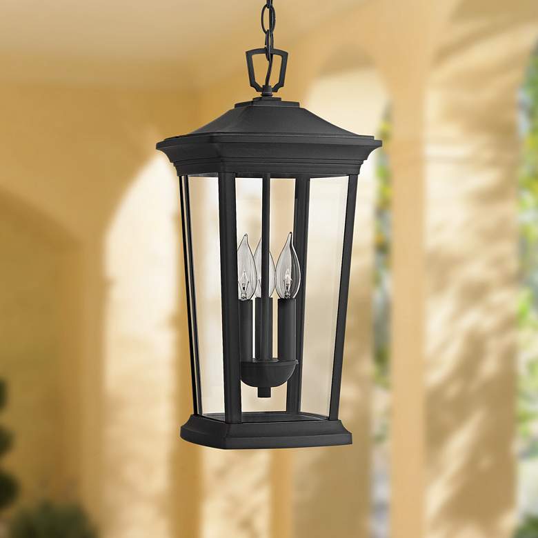 Image 1 Hinkley Bromley 19 1/4"H Museum Black Outdoor Hanging Light