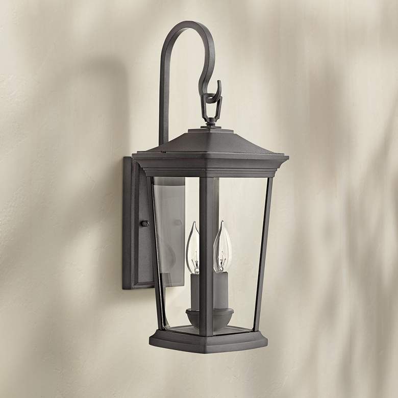 Image 1 Hinkley Bromley 20 inch High Museum Black Outdoor Lantern Wall Light