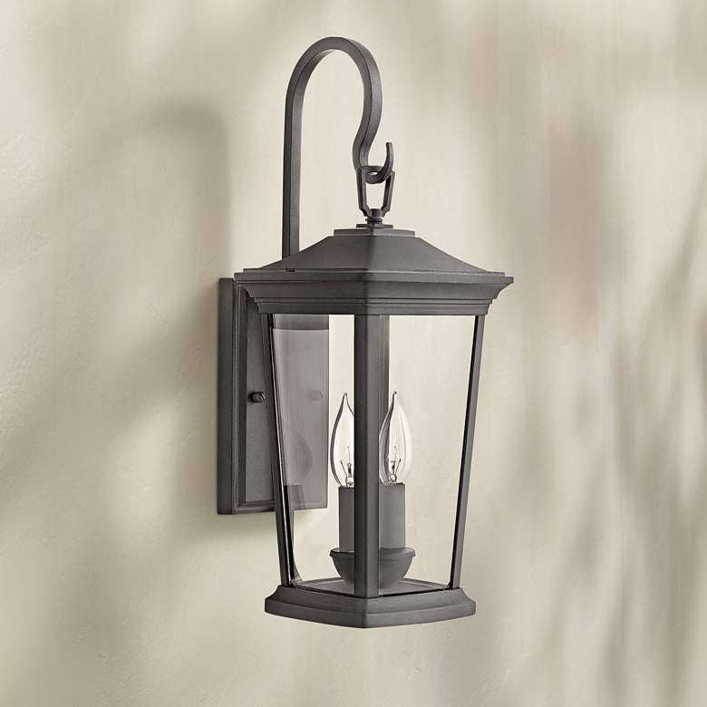 Image 1 Hinkley Bromley 20" High Museum Black Outdoor Lantern Wall Light