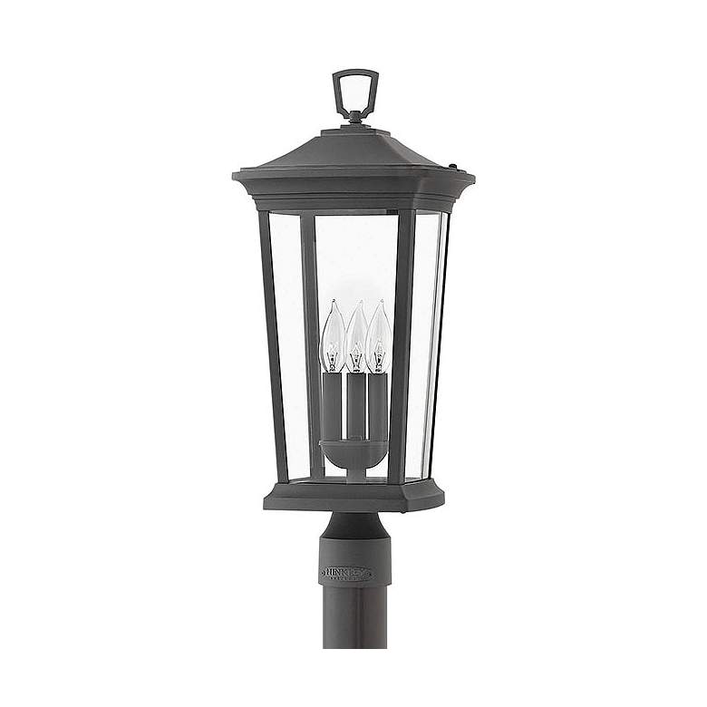 Image 2 Hinkley Bromley 22 3/4"H Museum Black 3-Light LED Outdoor Post Light more views